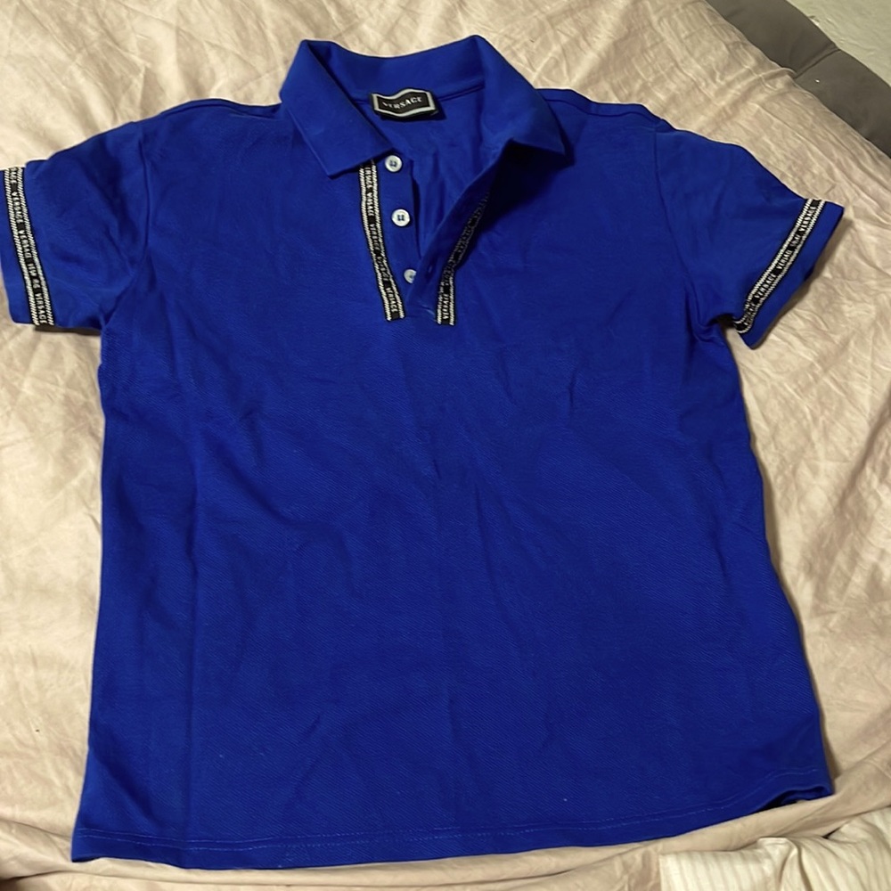 Blue kids Versace polo shirt